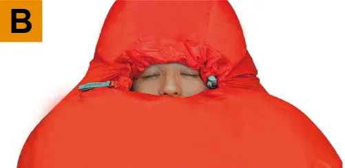 Photo highlighting the tunnel hood around the face