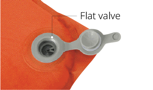 Enlarged view of the air inflation valve
