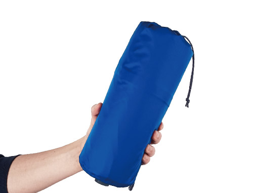 Holding an Exceloft air pad packed in a stuff sack