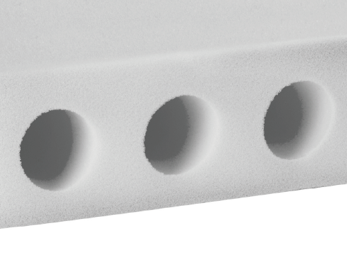 Cross-sectional image of the built-in polyurethane foam (sponge)