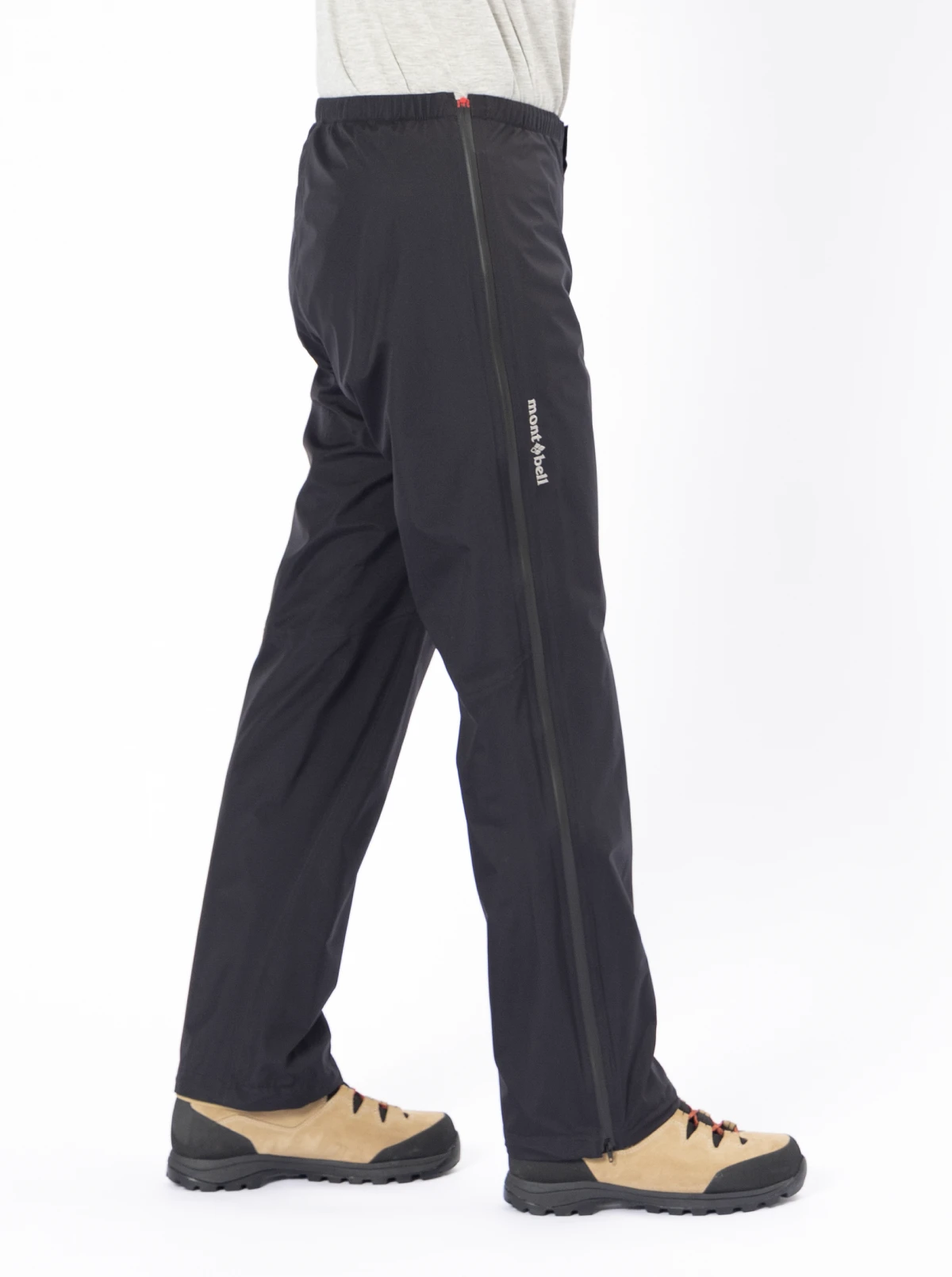 Image of wearing GORE-TEX rain pants with full zip