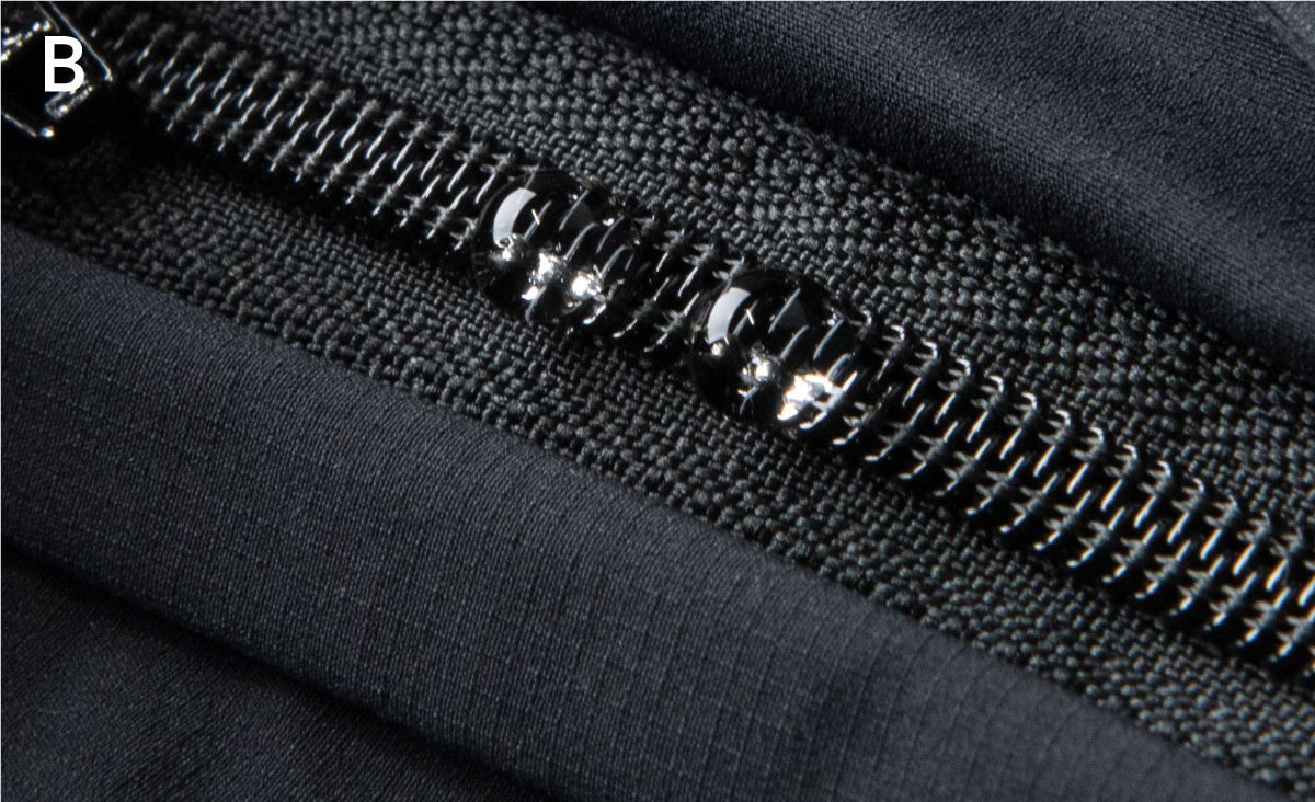 Image showing water droplets on the front zipper.