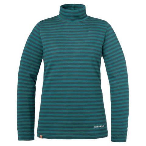 Merino Wool Plus Striped High Neck Shirt Women's Merino Wool Plus Striped High Neck Shirt Women's