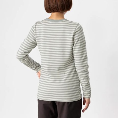 Merino Wool Plus Striped Long Sleeve T Women's