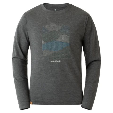 Merino Wool Plus Light Long Sleeve T Men's Mountain Collage