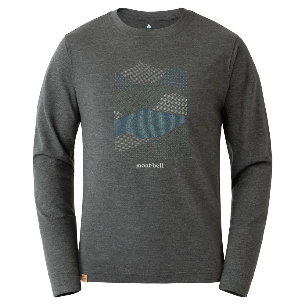 Merino Wool Plus Light Long Sleeve T Men's Mountain Collage